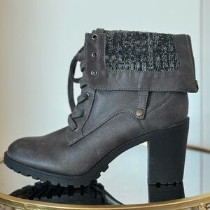 JustFab Gray Reggina Boots